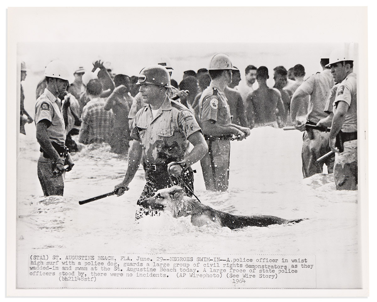 (CIVIL RIGHTS.) Just a day at the beach: 7 press photos of the St. Augustine "wade-in."